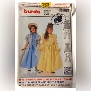 Burda Princess sewing pattern costume Uncut